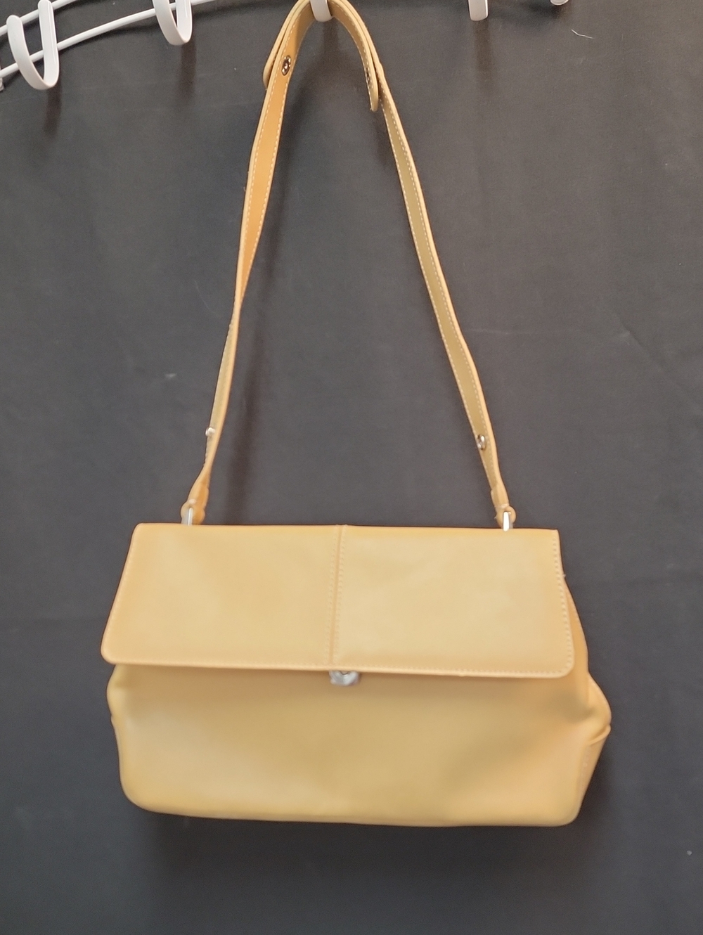 Liz Claiborne Mustard Yellow Shoulder Bag with Flap